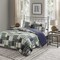 3 Piece Reversible Printed Quilt Set King/Cal King Green/Navy